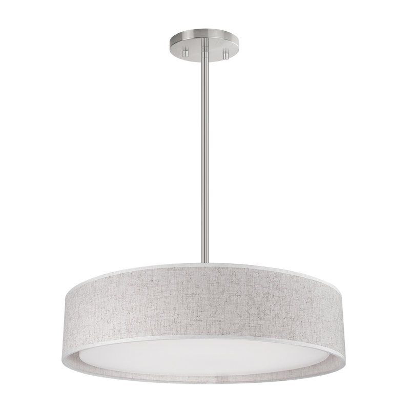 Plafonnier encastré en polymère Dalton, H 5,375 po x l 20 po x P 20 po