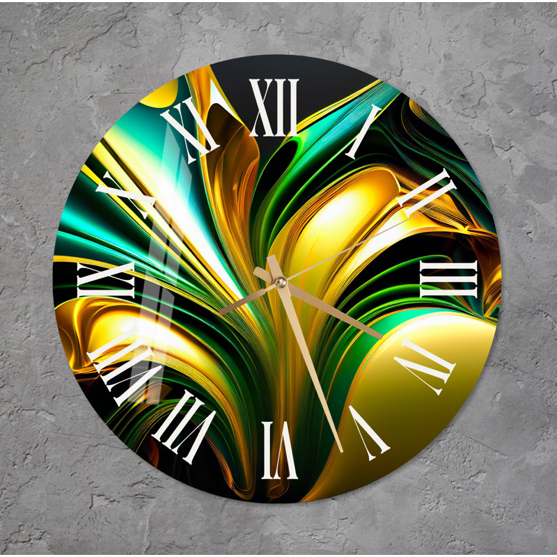 Horloge murale silencieuse en verre trempé, Blanc