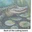 Alligator Glass Cutting Board Large