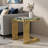 12'' Square Luxury End Table,Gold Steel Frame,Clear Tempered Glass Top Side Table,Living Room Accent Table-1149907905