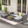 Eudy Wicker 4 - Person Modular Patio Conversation Sets with Cushions
