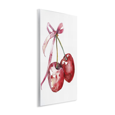 Plaque murale cerises attachées en ruban, design par LSR Design Studio