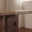 Simple rectangular solid wood mosaic dining table-429068129