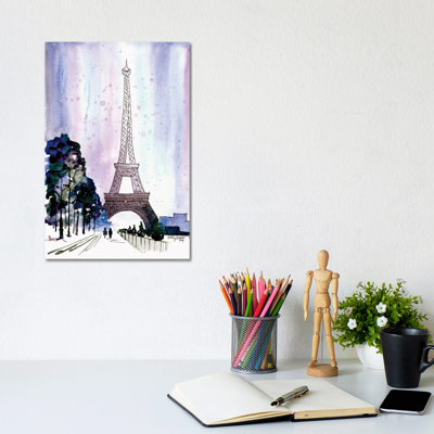 Paris In Winter by Kelsey McNatt - Wrapped Canvas Painting