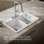 Riverby® 33" Top-Mount Double-Bowl Workstation Kitchen Sink-1780652430