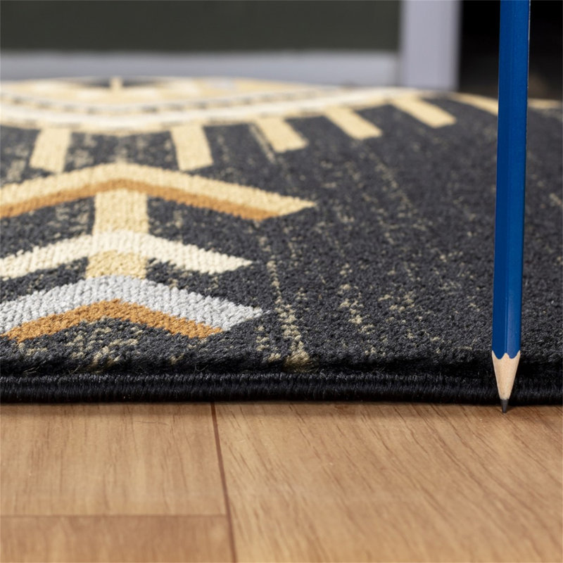 Tapis tribal sud-ouest Trib_SG_YLS4001, Tapis de couloir 2 pi 7 po x 7 pi 3 po
