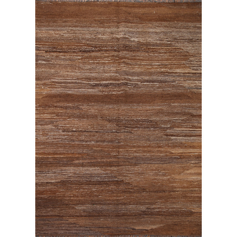 Brown Kilim Modern Area Rug 5x6