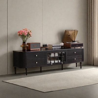 Meuble télé avec quatre tiroirs Red Oak