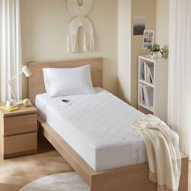 Protège-matelas chauffant en microfibre Serta avec 10 niveaux de chauffage, Twin XL