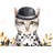Chic Cat Illustrative Animals Polyester Placemat for Bedroom