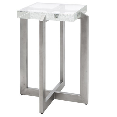 Indae Glass Top End Table