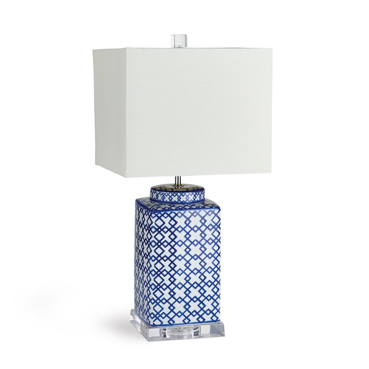 Aminah 23'' Table Lamp - White / Blue