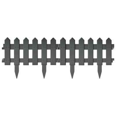 Avrie 29cm H x 1000cm W Anthracite Polypropylene Lawn Edging