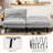 Isaul 68'' Upholstered Biscuit Back Convertible Sofa-158671443