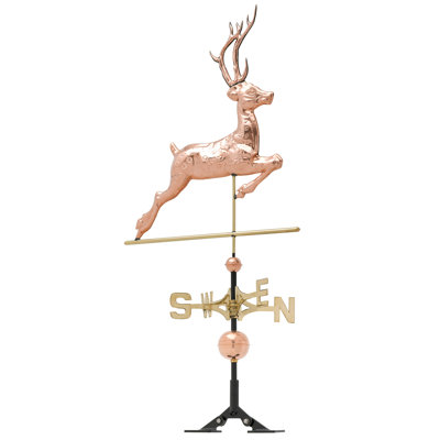 Girouette cerf en cuivre