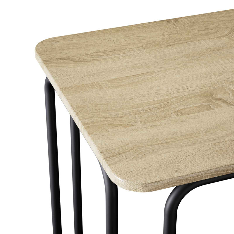 Dining Table, Black / Sonoma Oak