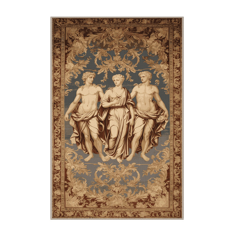 Tapis brun français lavable à la machine, Tapis de couloir 2 pi x 4 pi