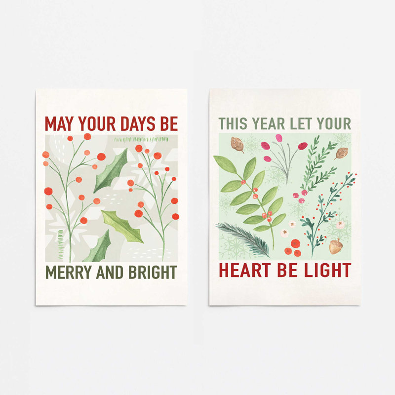 «Heart Be Light», ensemble de 2 reproductions d'art, 14 po x 11 po, Sans cadre