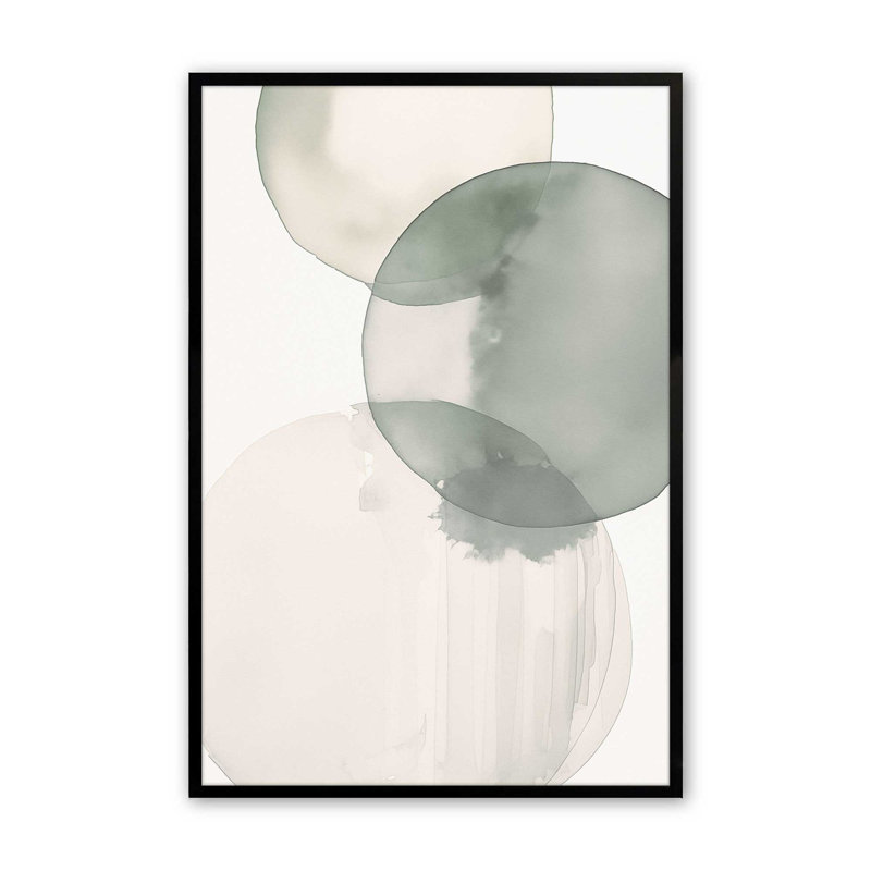 Silent Spheres II Print, 25" H x 19" W, Satin Black Framed