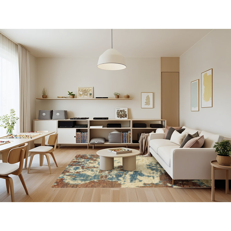 Abstract Indoor Rug, Rectangle 7' x 9'