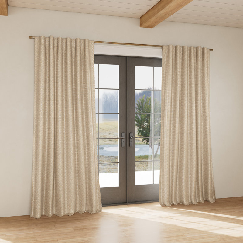 Coin Rod Pocket Single Curtain Panel, 50" W x 108" L