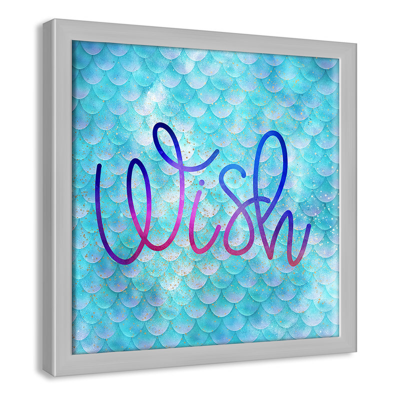Décoration murale désir pour enfants, H 13 po x l 13 po x P 1,19 po, Cadre argenté