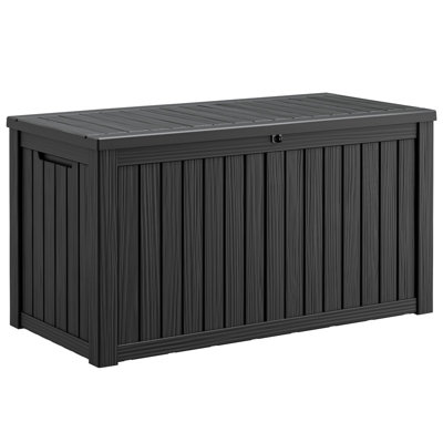 Multi-Size Resin Deck Box – Weatherproof Outdoor Storage with Lockable Lid, 180/200/260 Gallon Available