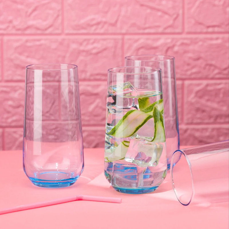 Shontal 15.8926ml Drinking Glass Set, Blue