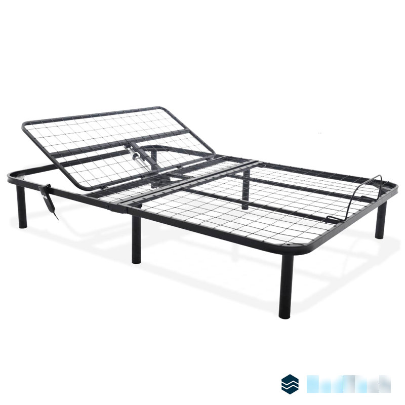 Twin Xl Adjustable Bed With Head Position Option - 850Lbs Capacity, Metal Black Steel Base, Twin XL 