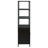 Kenneth Black 3-Shelf Radio Weave Accent Cabinet-1394946467