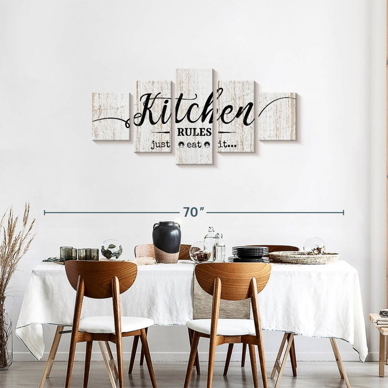 Plaque de cuisine 5 pièces, H 24 po x l 55 po x P 1,25 po