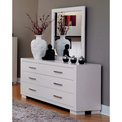 Chenell 6 - Drawer 63.6" W Double Dresser in White