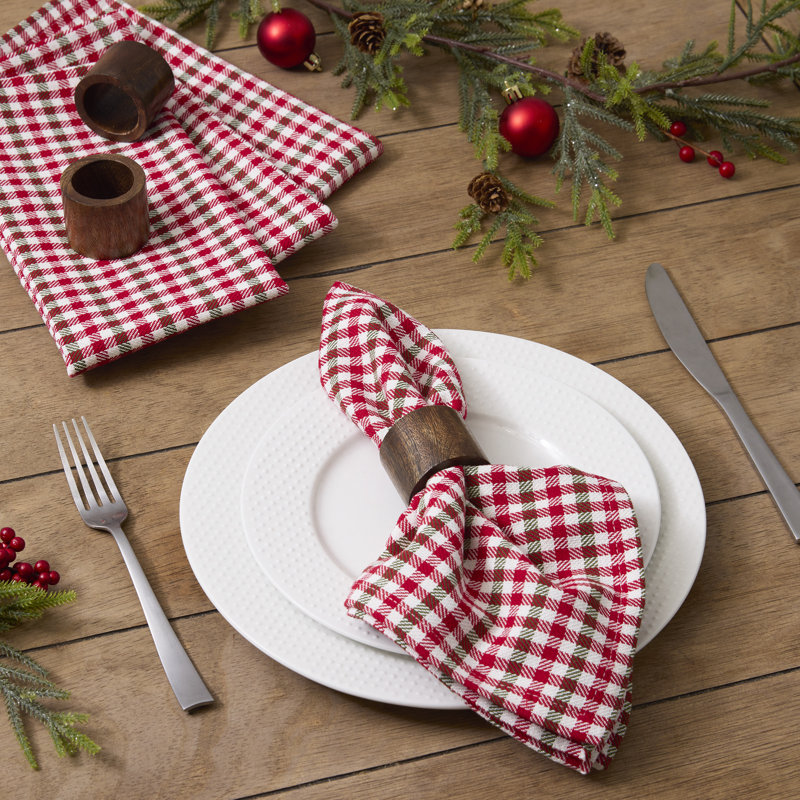  Holiday Houndstooth Napkin Set/4