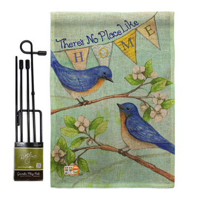 Welcome Like Home Burlap Inspirational Sweet Impressions 2-Sided Polyester 18.5 x 13 in. Garden Flag Set