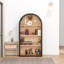 4-Tier  Arched Bookshelf, 43" Tall Arched Bookcase With Storage Shelves Stylish Design, Stable & Safe Storage