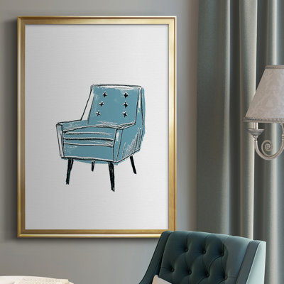 «Take A Seat X», reproduction encadrée de qualité supérieure - prête à être accrochée