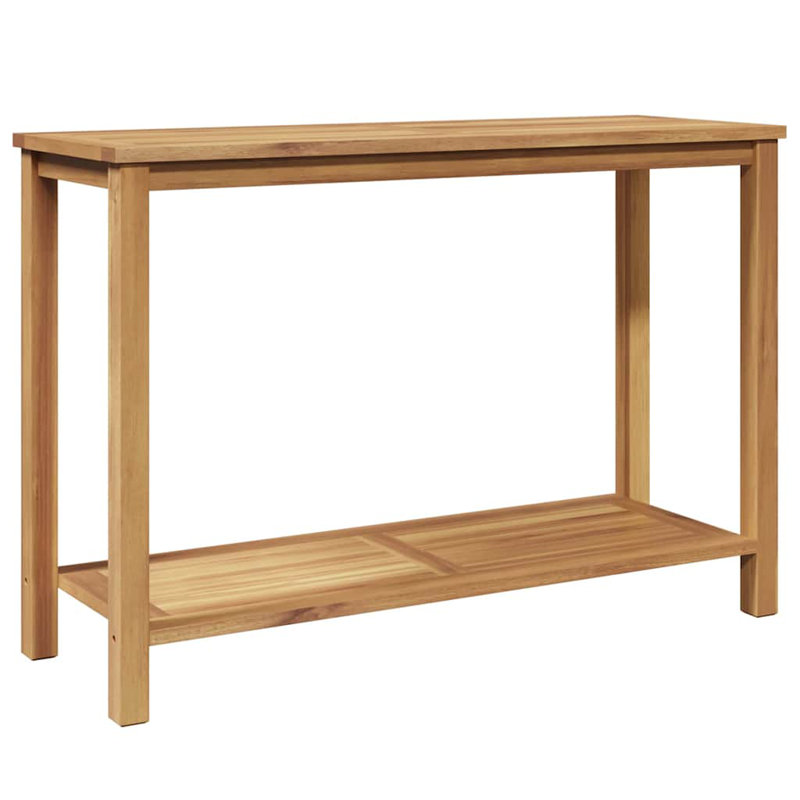 Console vidaXL en bois de teck massif brun 43,31 x 15,75 x 29,53, 29.53" H x 43.31" W x 15.75" D