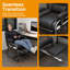 Fauteuil de bureau ergonomique en similicuir avec repose-pieds rétractable à 90 ° -135 °