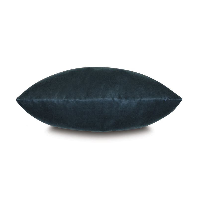 Velvet Square Pillow Cover & Insert, Plush Ocean, Feather