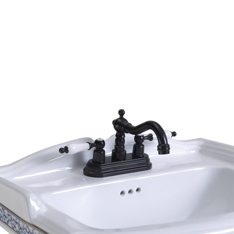 The Renovators Supply Inc. 22.88 " 30 " Tall Porcelain Rectangular Bathroom Sink and Overflow Hole