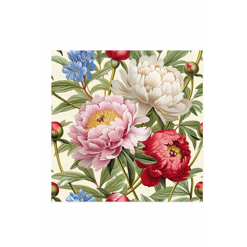 Impression d'art moderne sans cadre Floral Floral Dreamscape III, H 14 po x l 14 po