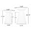 Paire de tables de bout à la mode en métal blanc, avec structure en fer durable et piédestal attrayant pour le rangement dans le vestibule Élégant 2 tables en blanc, construction charmante base de bureau-598688377