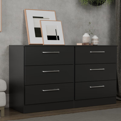 Commode large à 6 tiroirs Keito - rangement dans la chambre à coucher - l 50,39 po