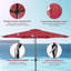 Parasol de marché extérieur de 10 pi avec 8 nervures robustes, bouton-poussoir inclinable / inclinable pour le jardin, la terrasse, la cour et la piscine-319360635