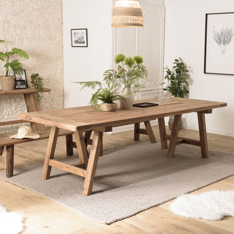 Libourne Pine Solid Wood Dining Table