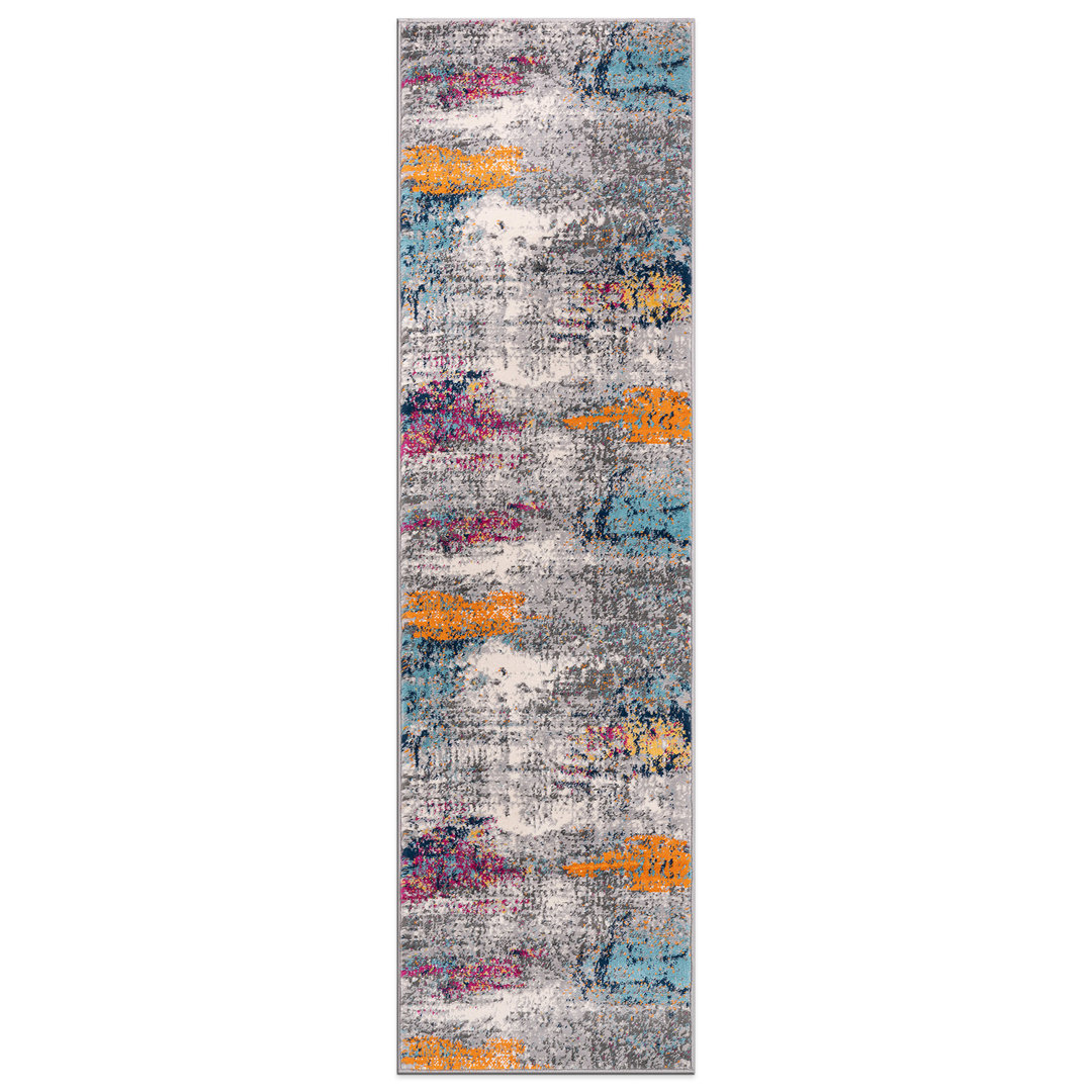 Raimunda Abstract Performance Gray/Pink/Ivory Multi Rug 17 Stories Rug 