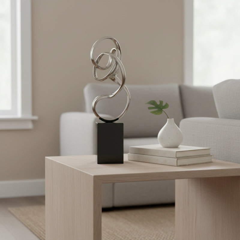 Sculpture Lazo Cordon sur marbre 