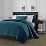 Austin Microfiber Reversible 3-Piece Coverlet / Bedspread Set