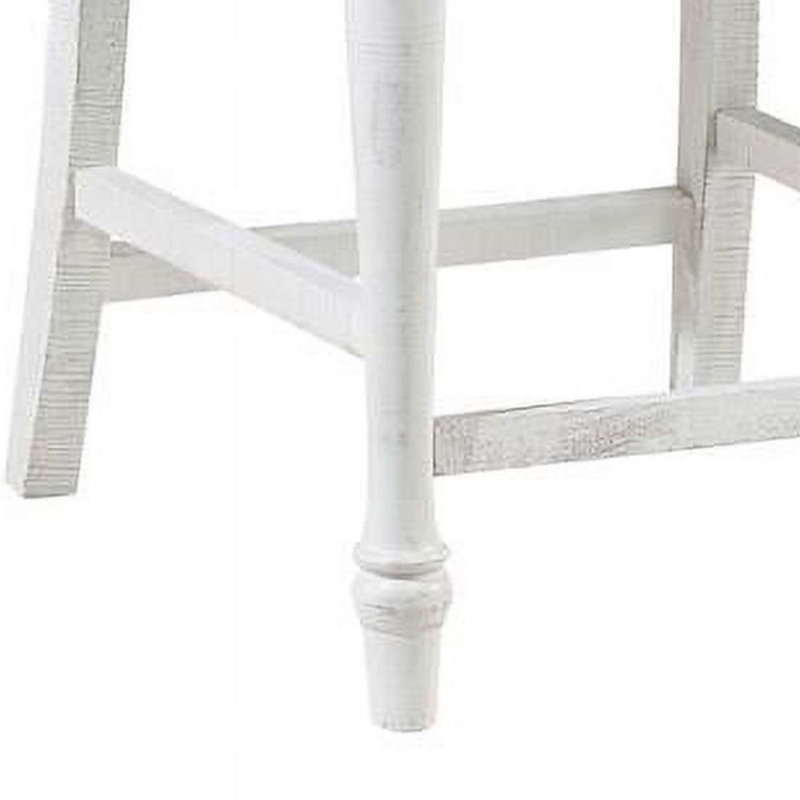 Tabouret de comptoir en bois massif Baiden