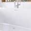 65 po X 28 po Baignoire de trempage autoportante en acrylique blanc brillant